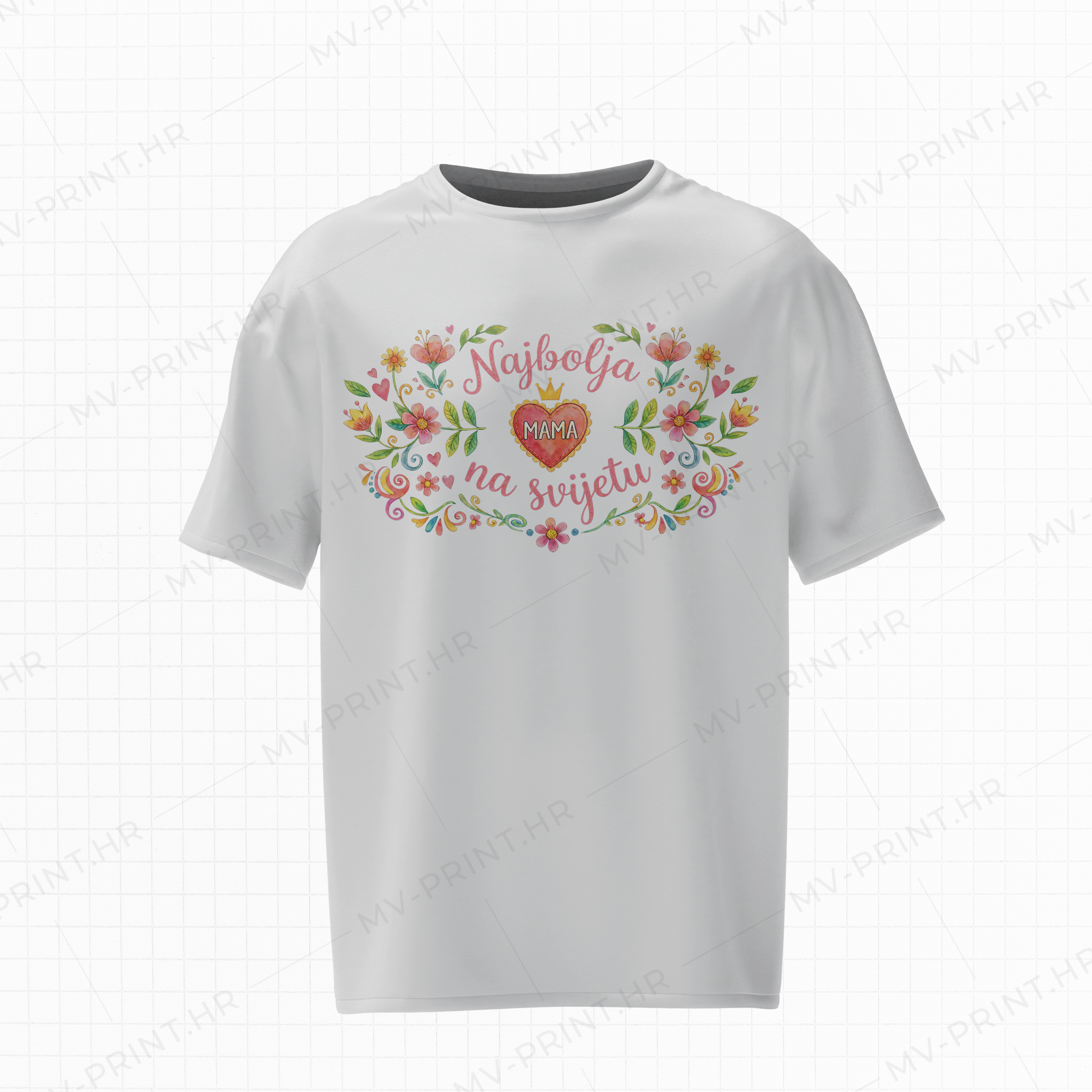 "Najbolja mama na svijetu!" - Kratka majica s tiskom