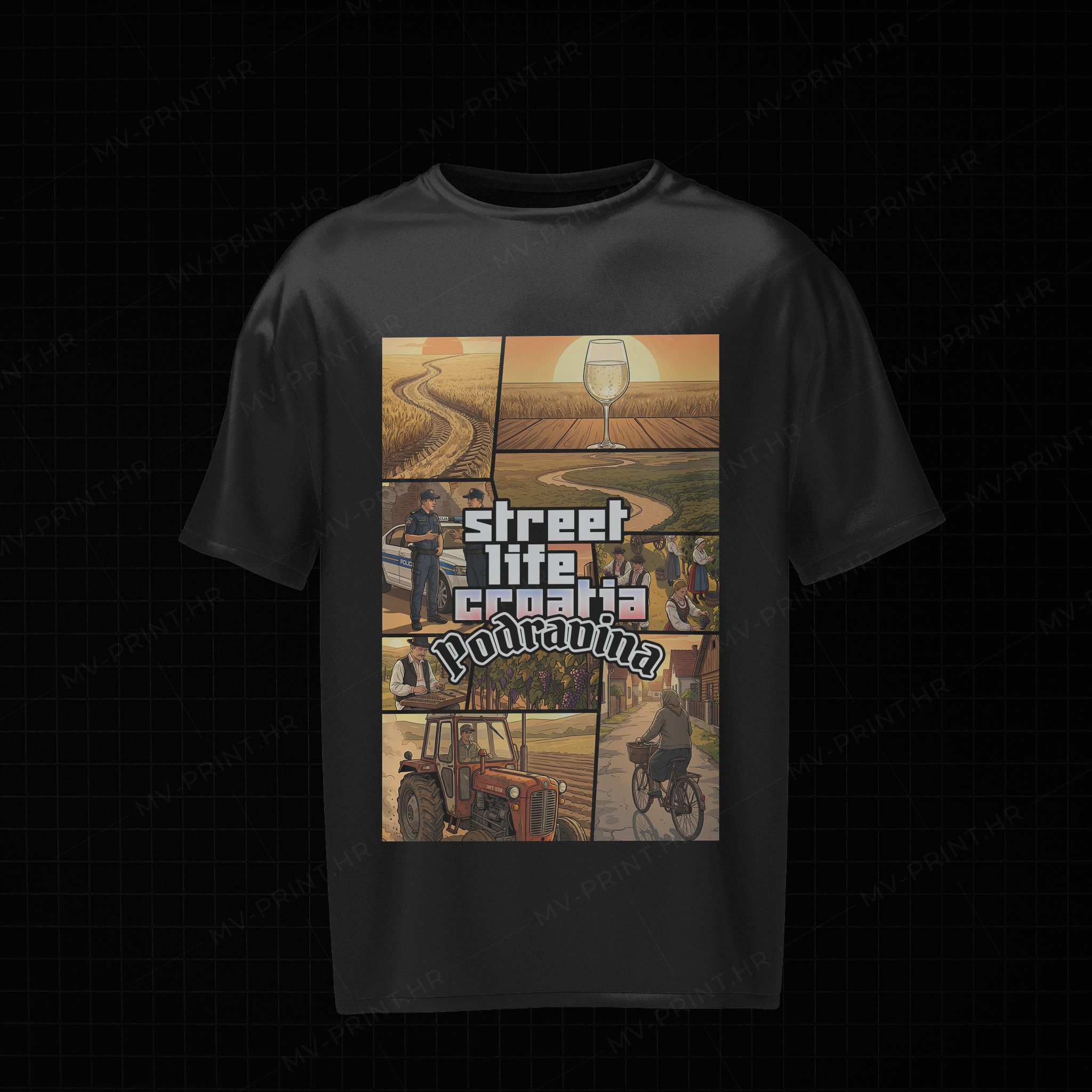 "Street Life Croatia: Podravina" - Kratka majica s tiskom