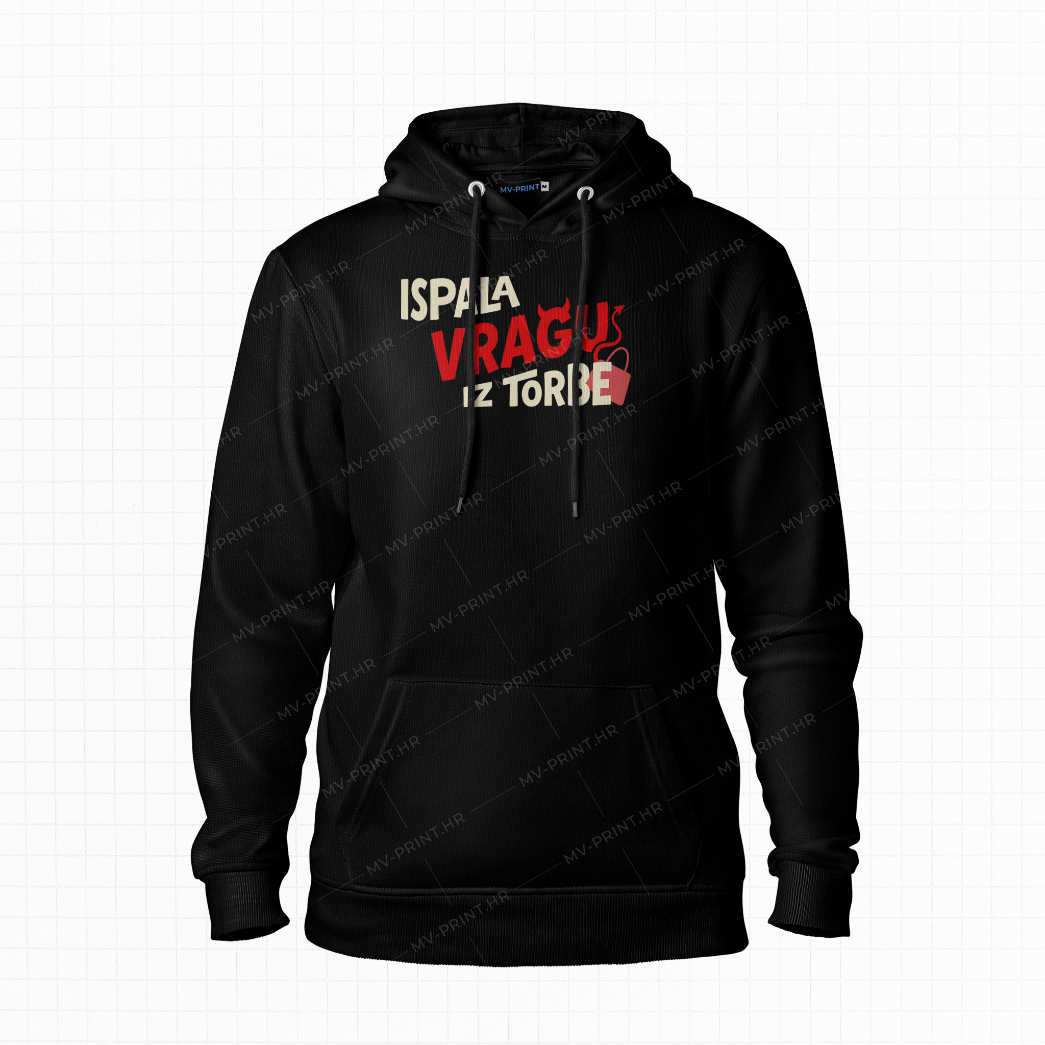 Ispala vragu iz torbe - Majica s kapuljačom s tiskom