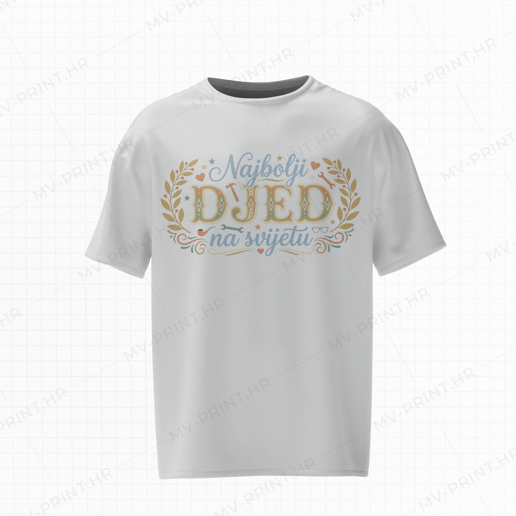 "Najbolji djed na svijetu!" - Majica s kapuljačom s tiskom