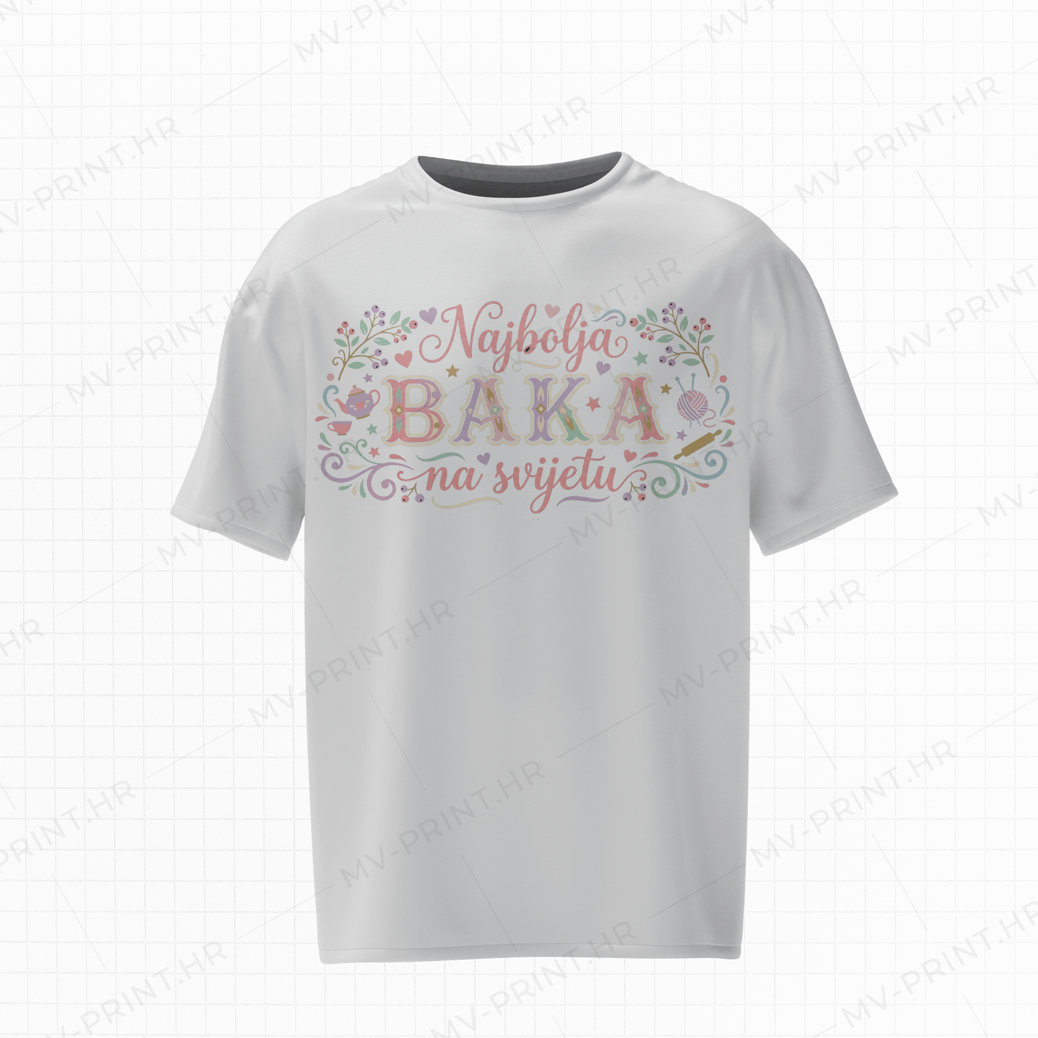 "Najbolja baka na svijetu!" - Kratka majica s tiskom