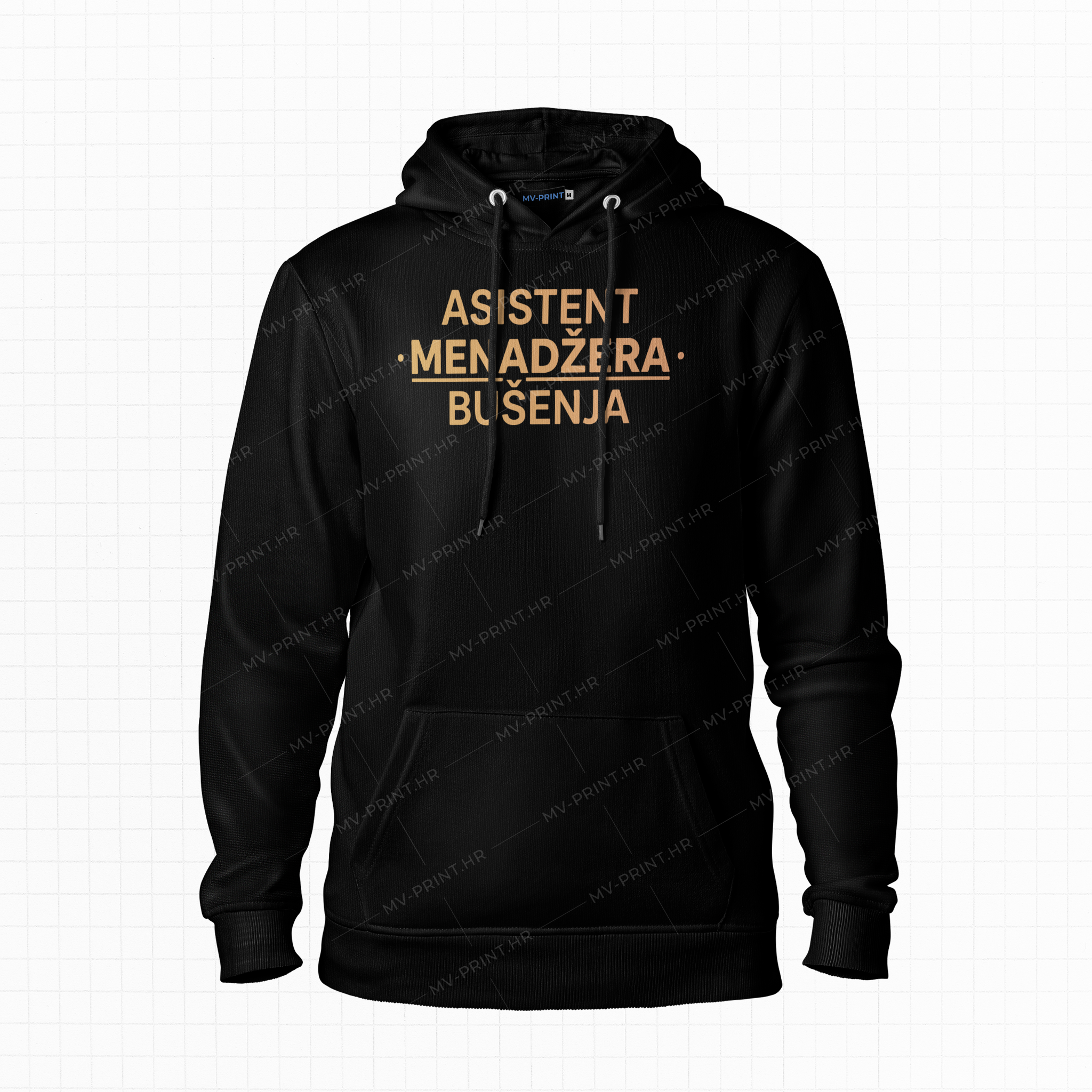 "Asistent menadžera bušenja" - Majica s kapuljačom s tiskom