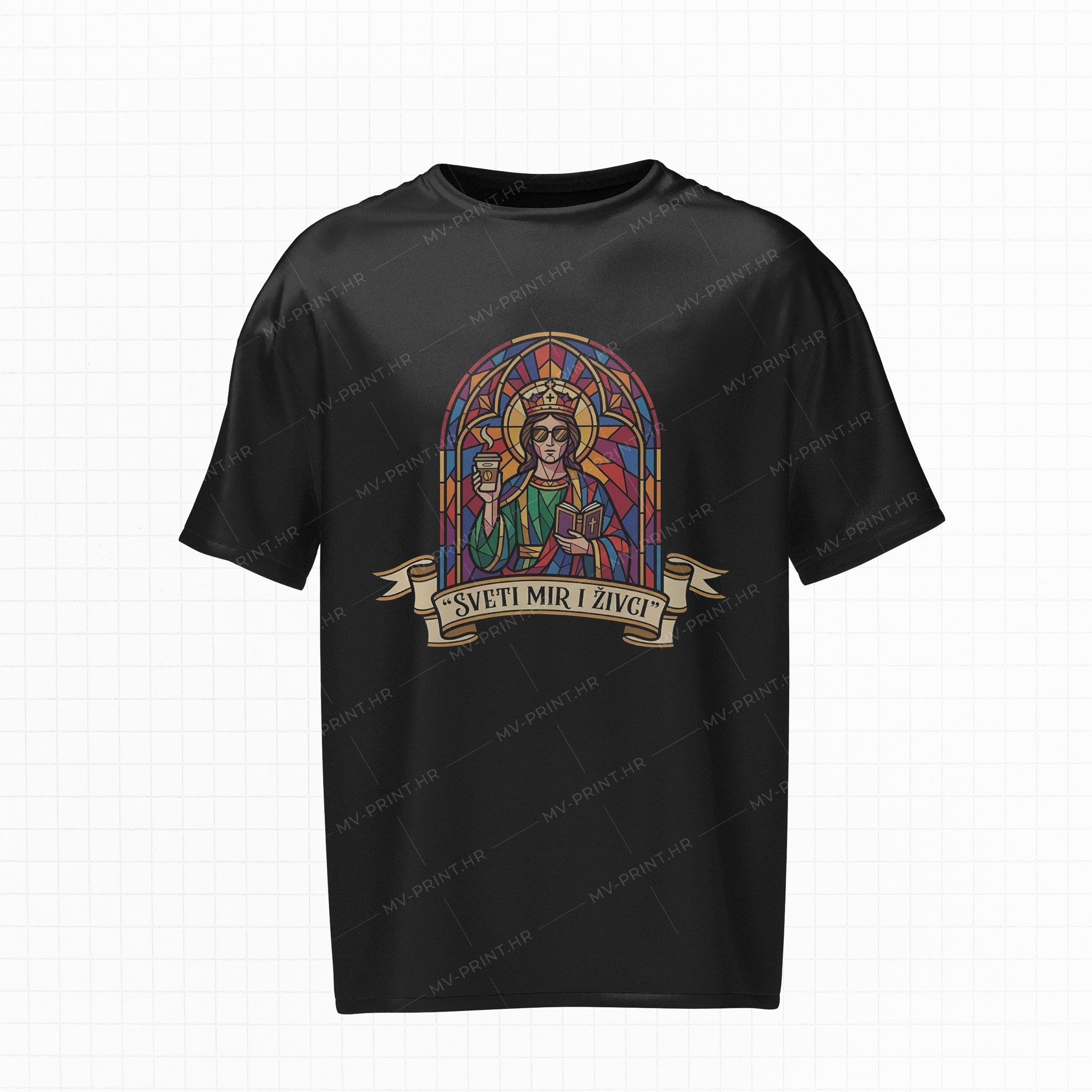 "Sveti mir i živci" - Kratka majica s tiskom